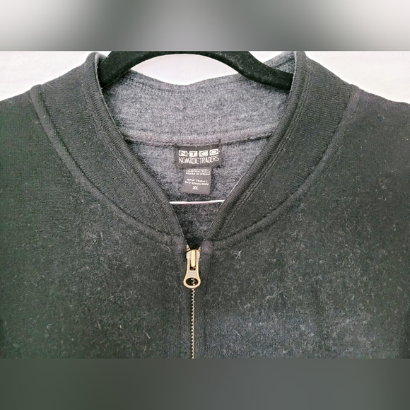 Nomadic Traders Women's 98%Wool Jacket Cardigan Zip Black Stand Collar XL - Picture 7 of 16
